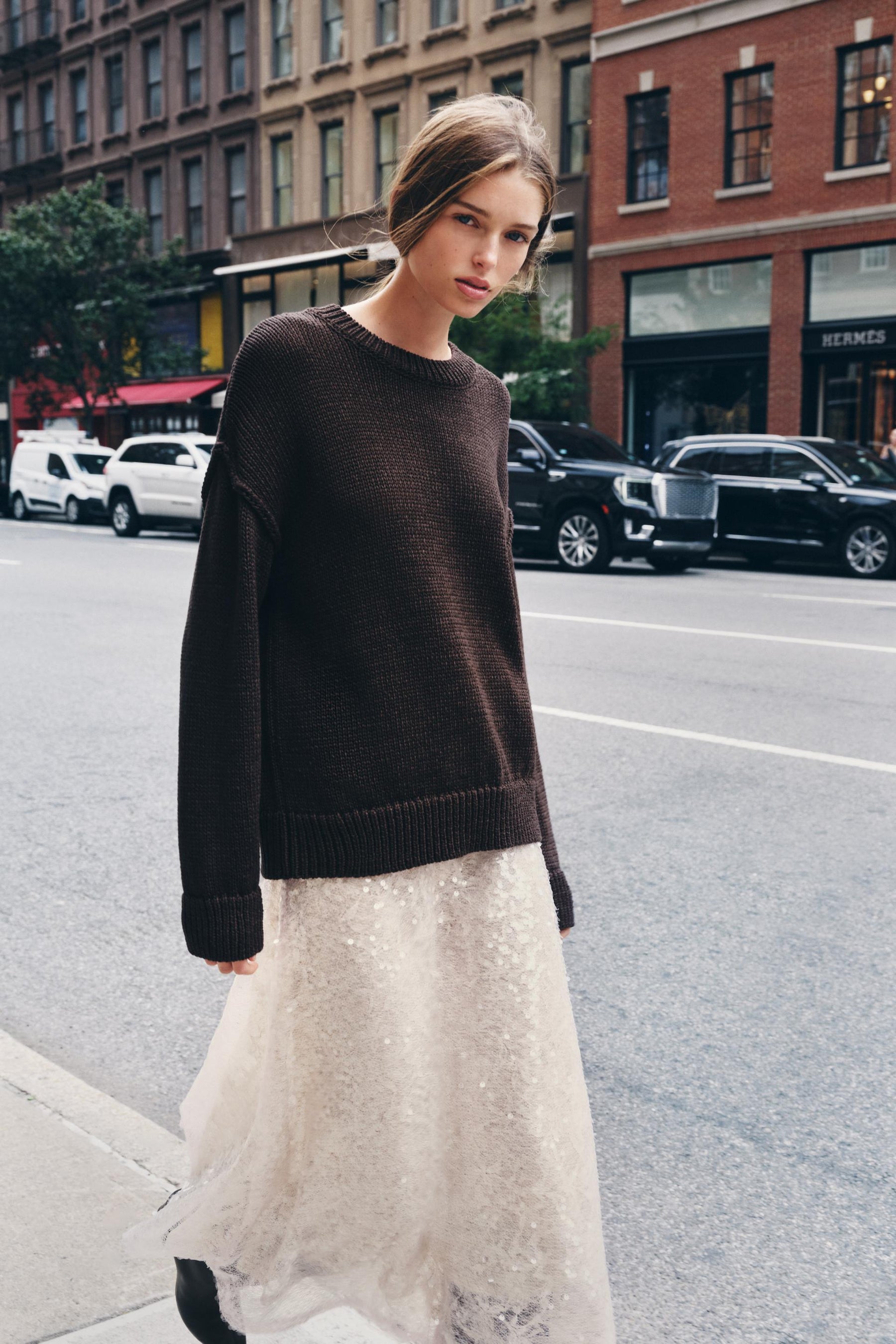 KNIT JUMPER WITH SEAMS