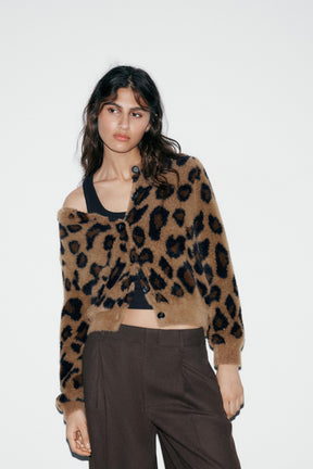 Jacquard Knit Cardigan