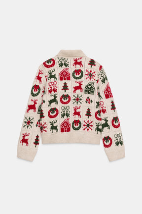 JACQUARD CHRISTMAS CARDIGAN - Image 2