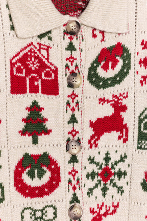 Jacquard Christmas Cardigan