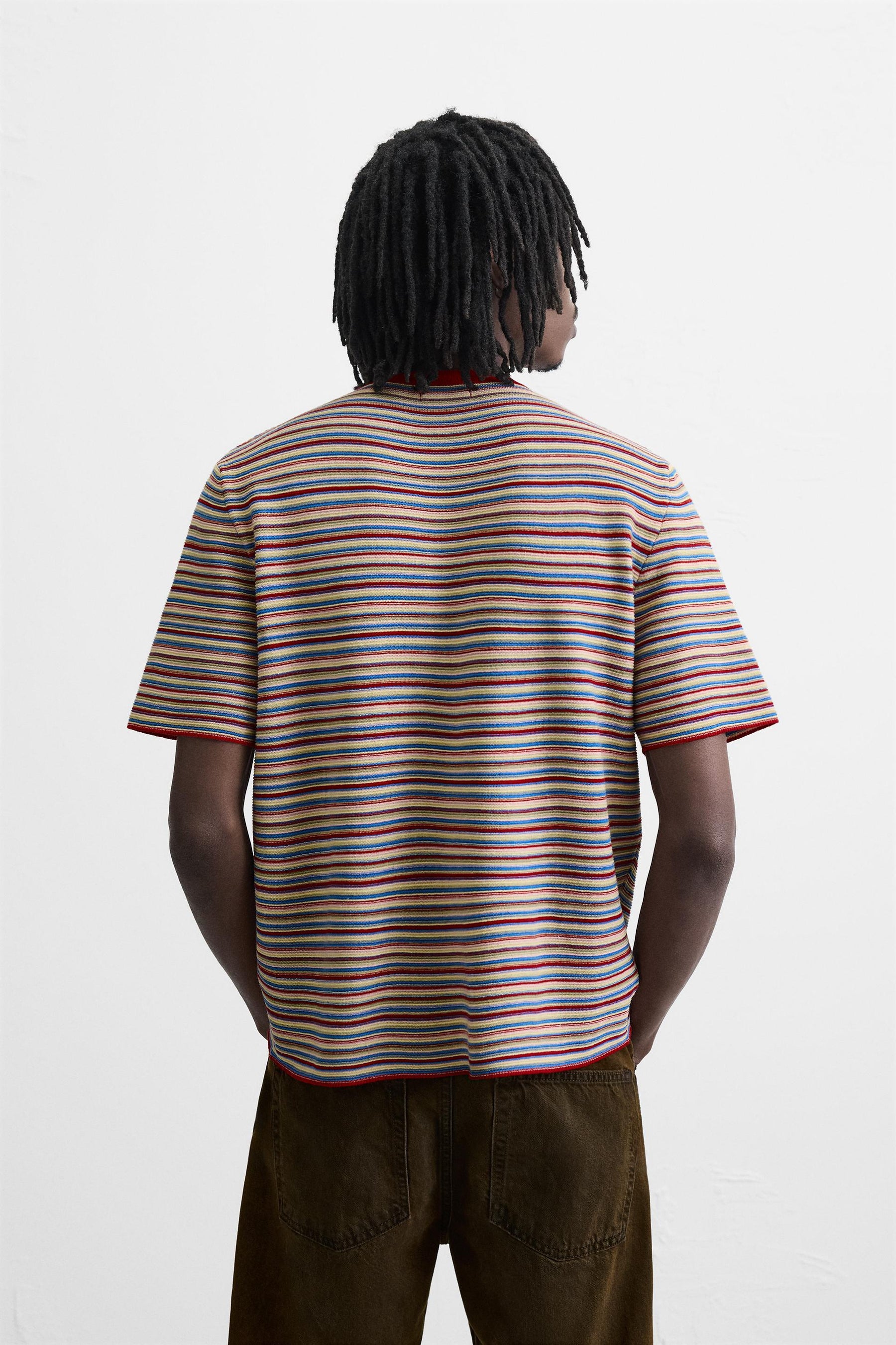 STRIPED KNIT T-SHIRT - Image 3