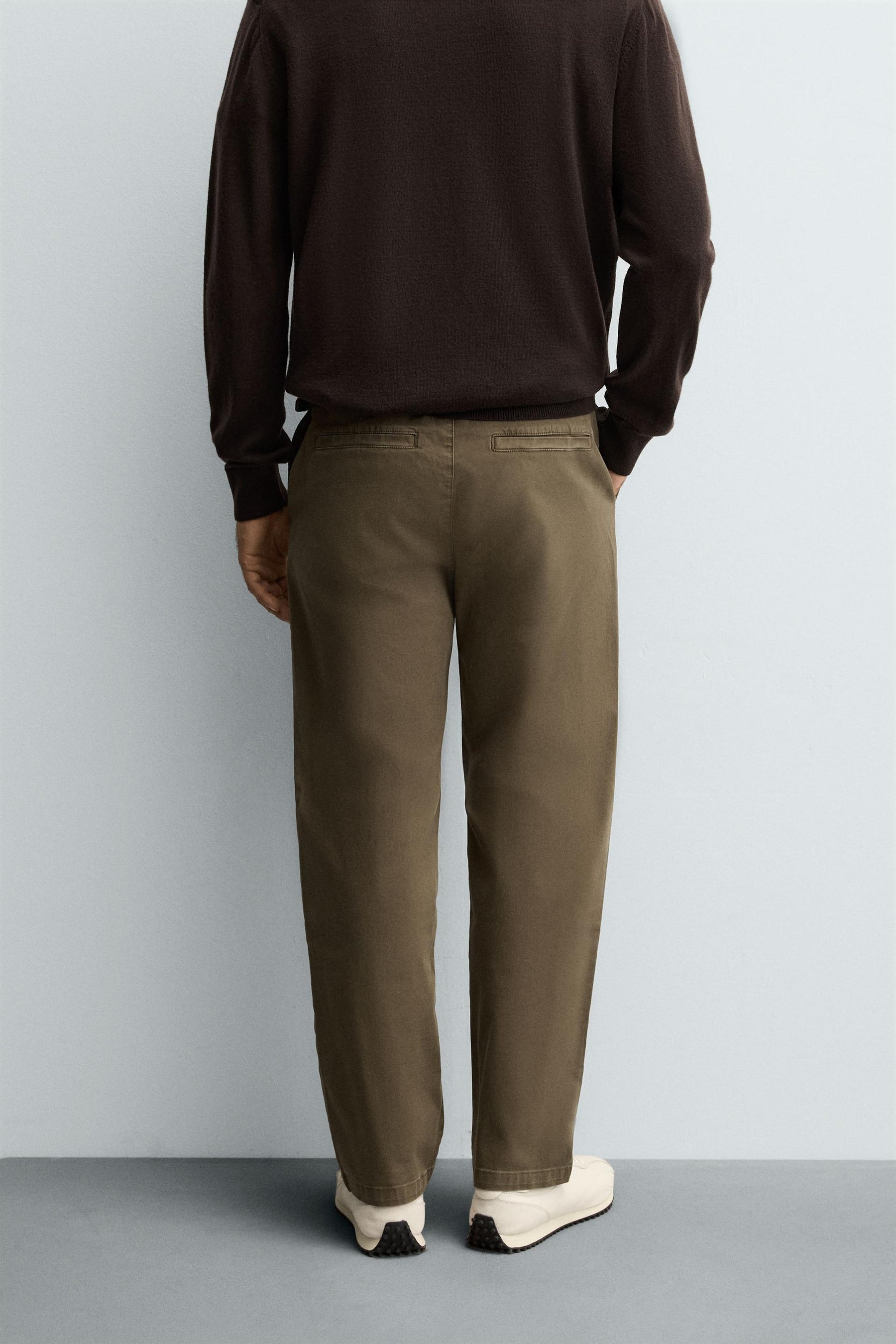STRAIGHT-LEG TWILL TROUSERS - Image 3