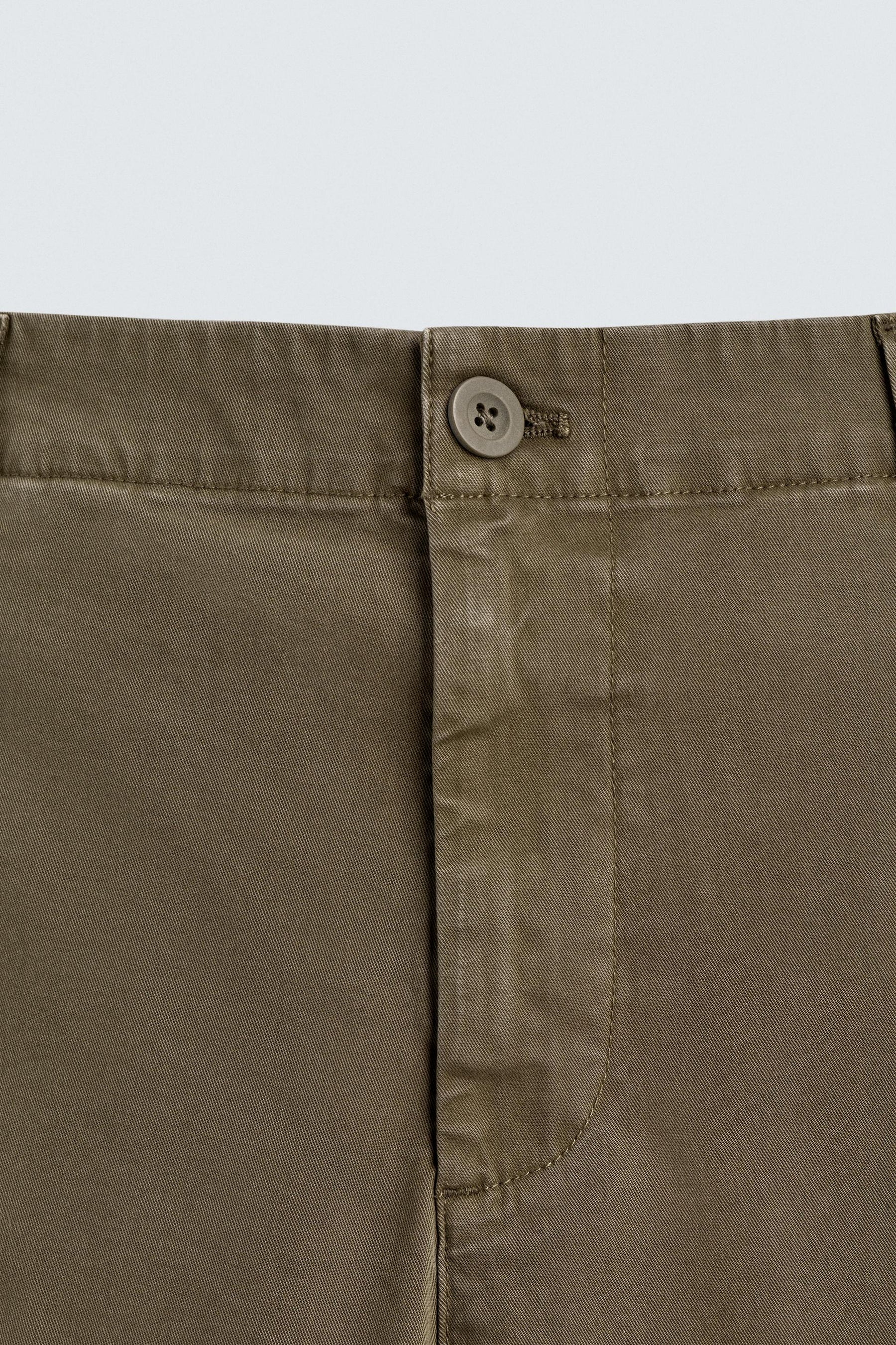 STRAIGHT-LEG TWILL TROUSERS - Image 9