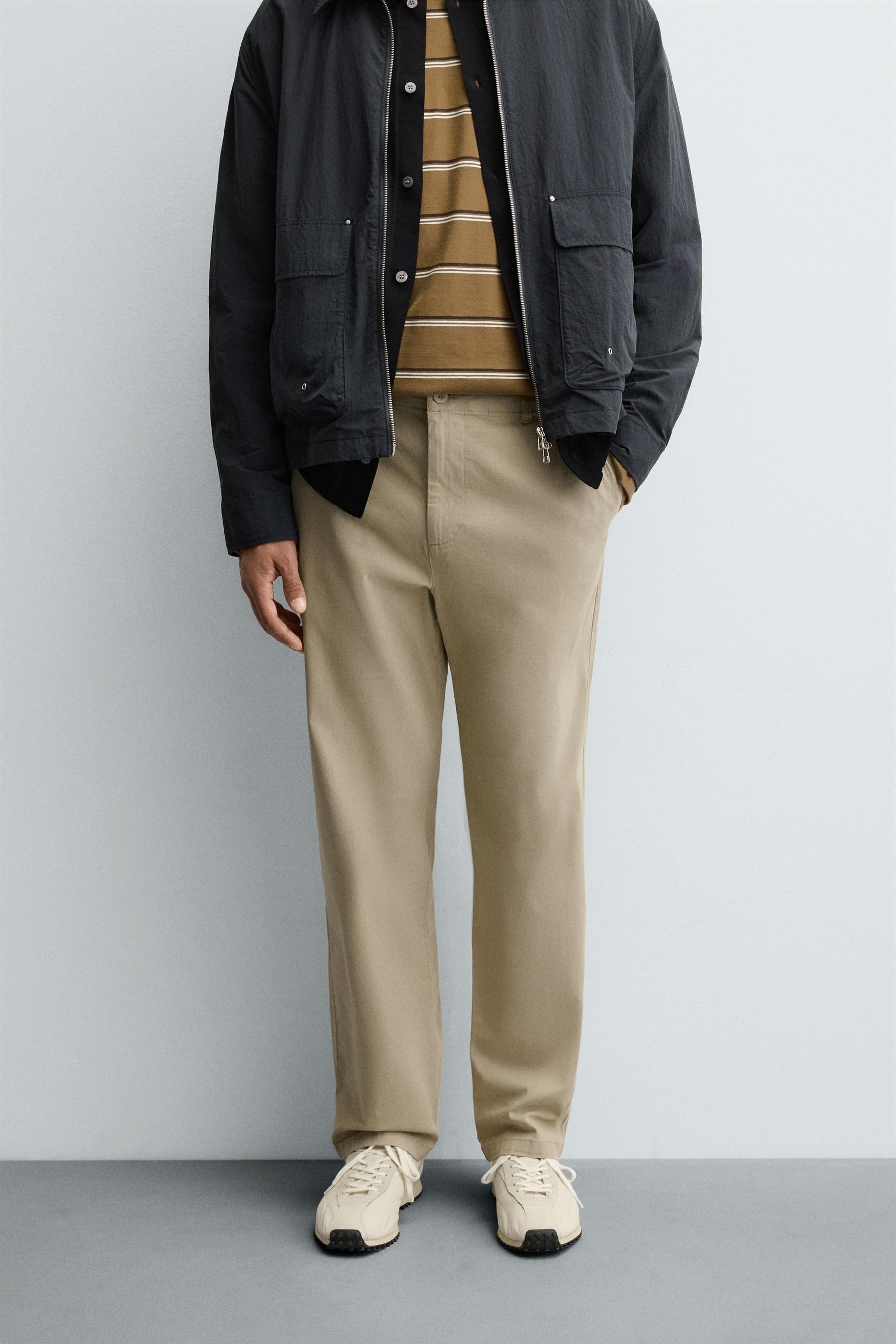 STRAIGHT-LEG TWILL TROUSERS - Image 2