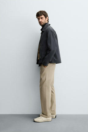 STRAIGHT-LEG TWILL TROUSERS - Image 4