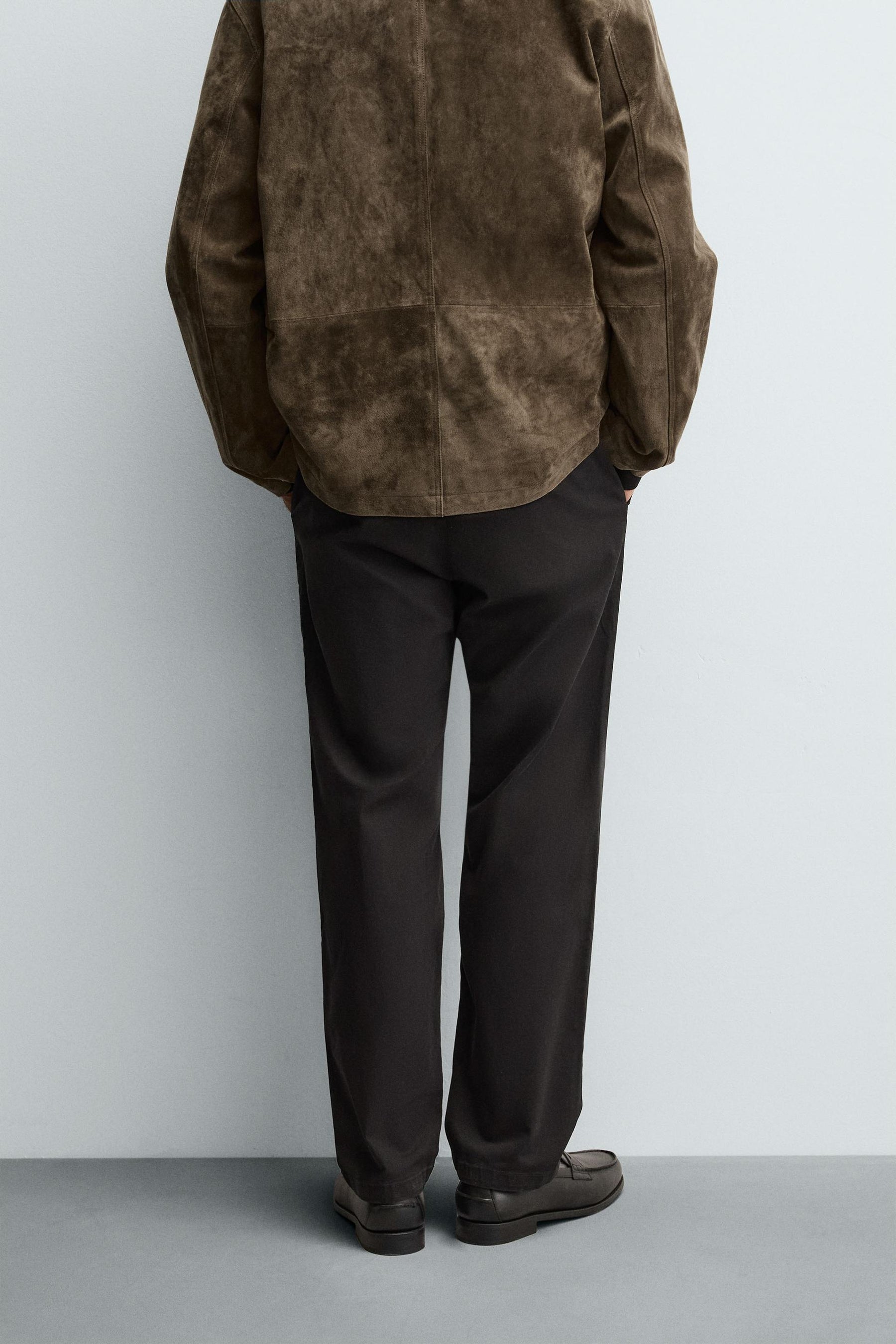 STRAIGHT-LEG TWILL TROUSERS - Image 3