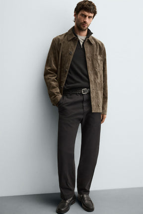 STRAIGHT-LEG TWILL TROUSERS - Image 6