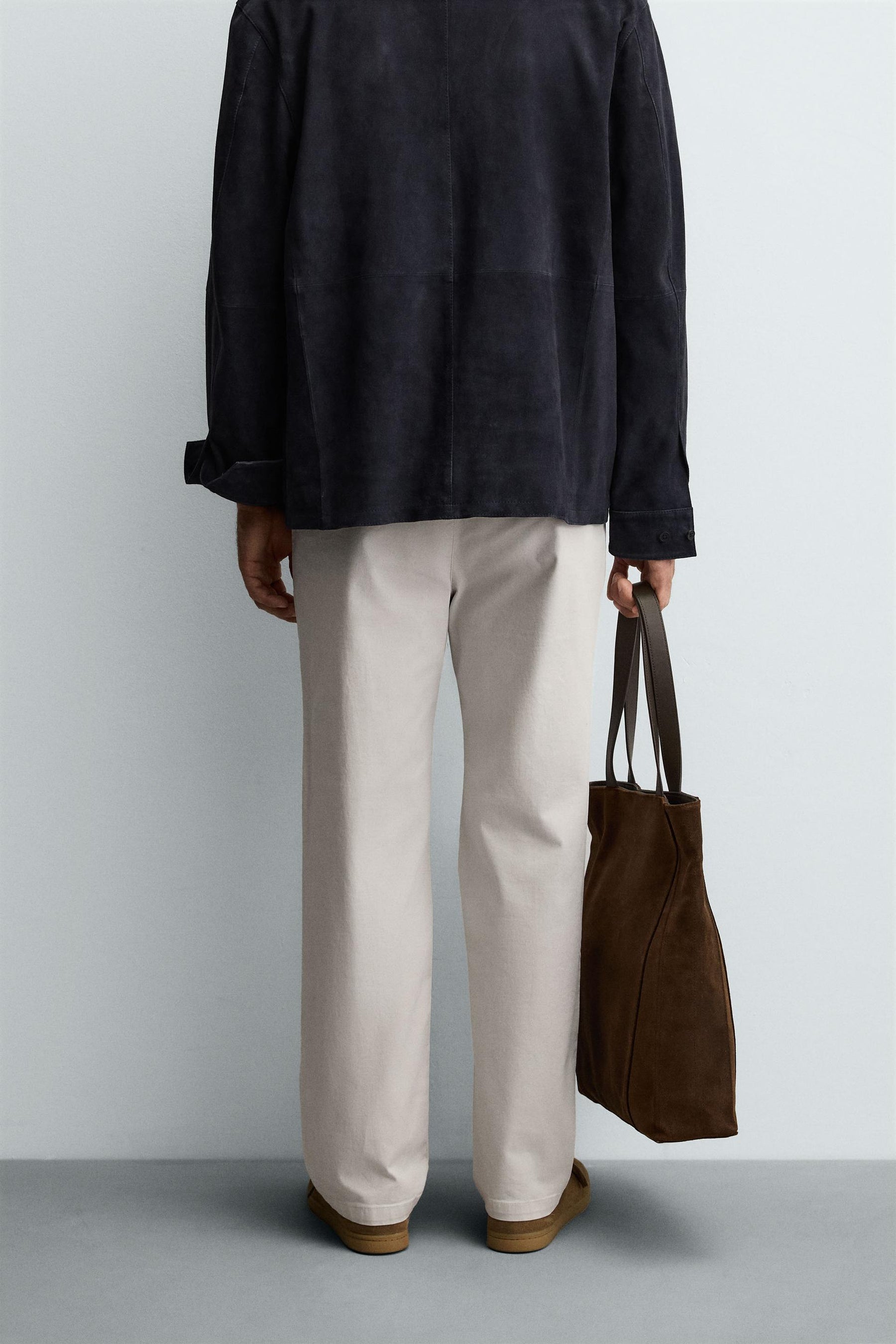 STRAIGHT-LEG TWILL TROUSERS - Image 3