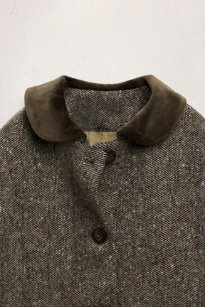 Velvet Peter Pan Wool Coat - Image 5