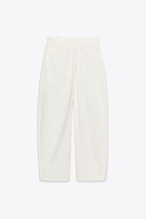 Pleated Cotton Trousers