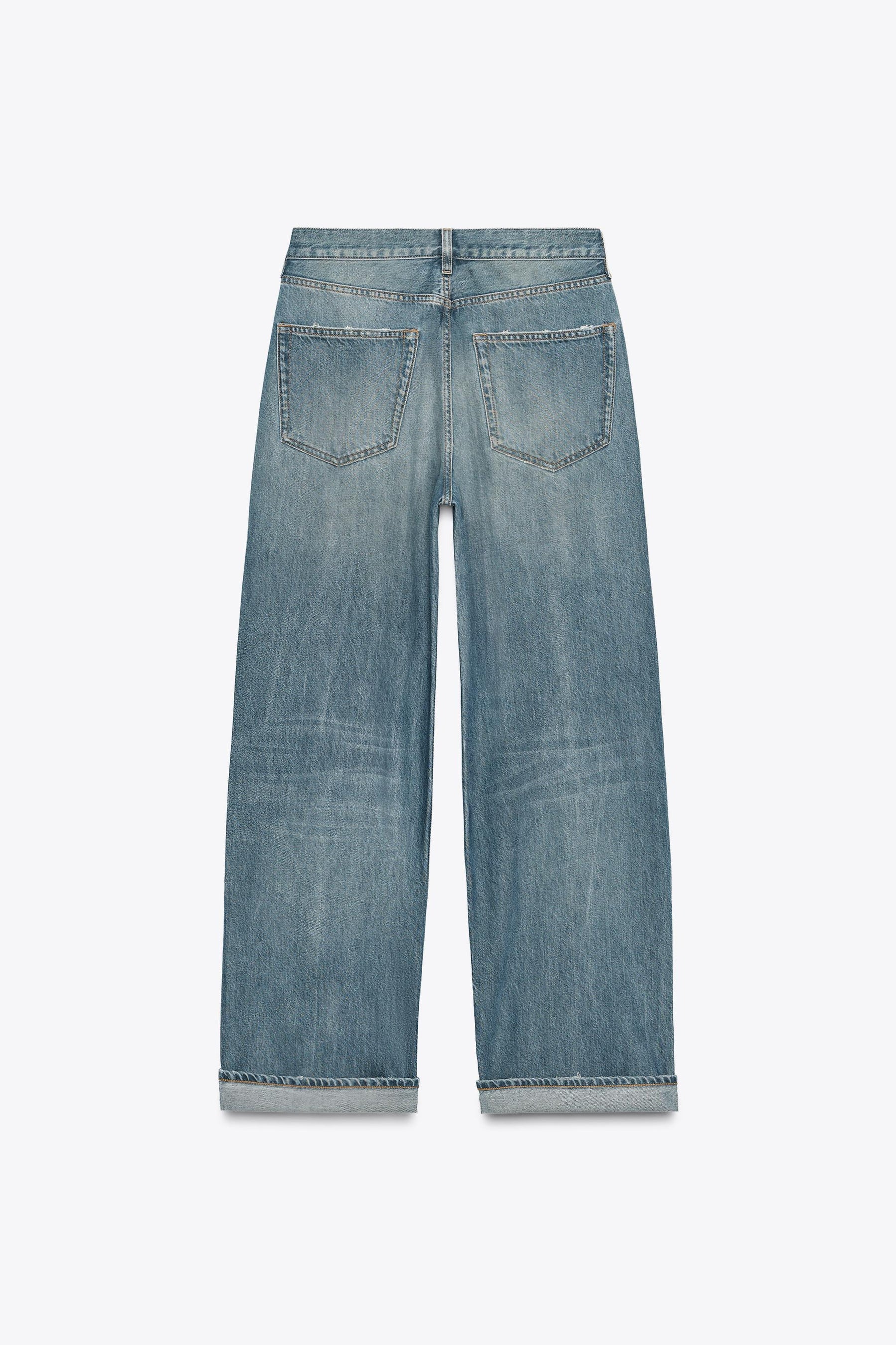 Baggy mid-waist denim jeans