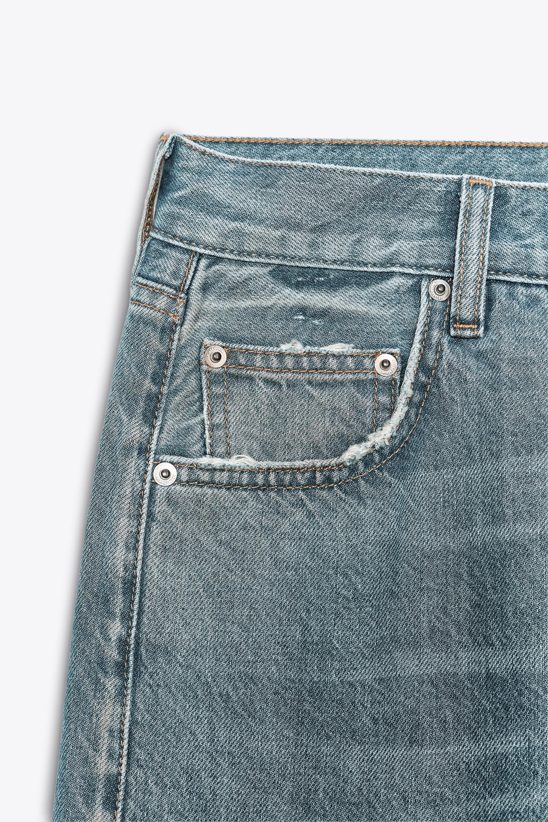 Baggy mid-waist denim jeans