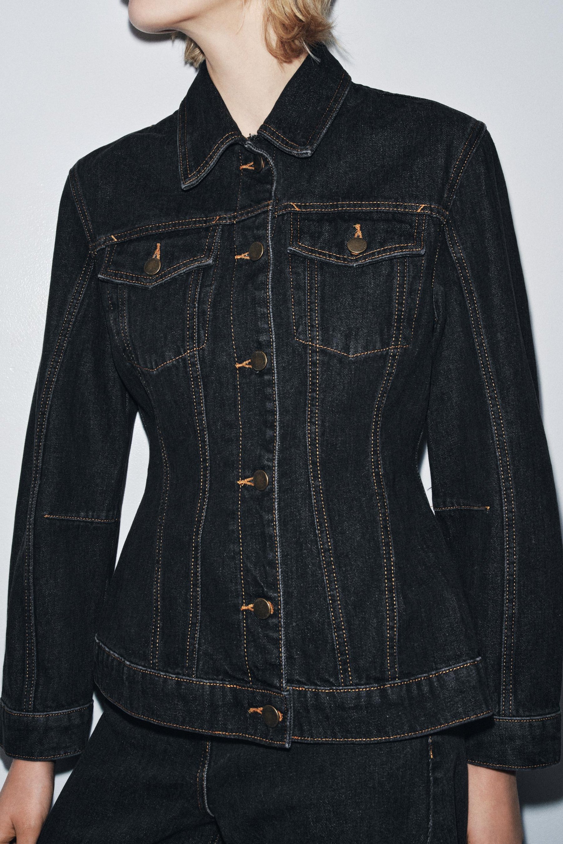 ZW COLLECTION FITTED DENIM JACKET - Image 2