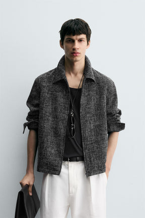 ZIP-UP TEXTURED OVERSHIRT - Image 2