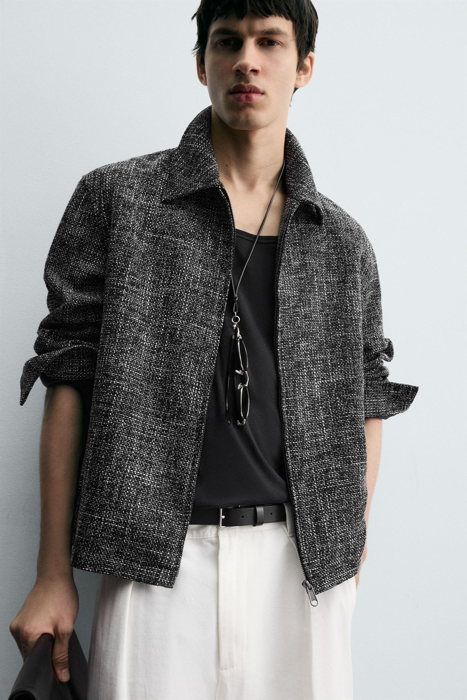 ZIP-UP TEXTURED OVERSHIRT - Image 5