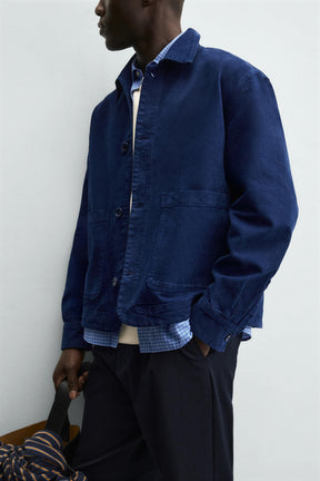 TEXTURED OVERSHIRT WITH POCKETS - Image 6