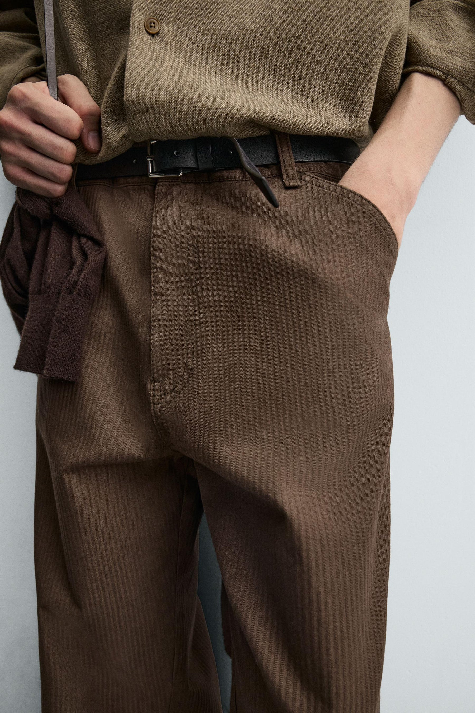 WASHED STRAIGHT-LEG TROUSERS - Image 6