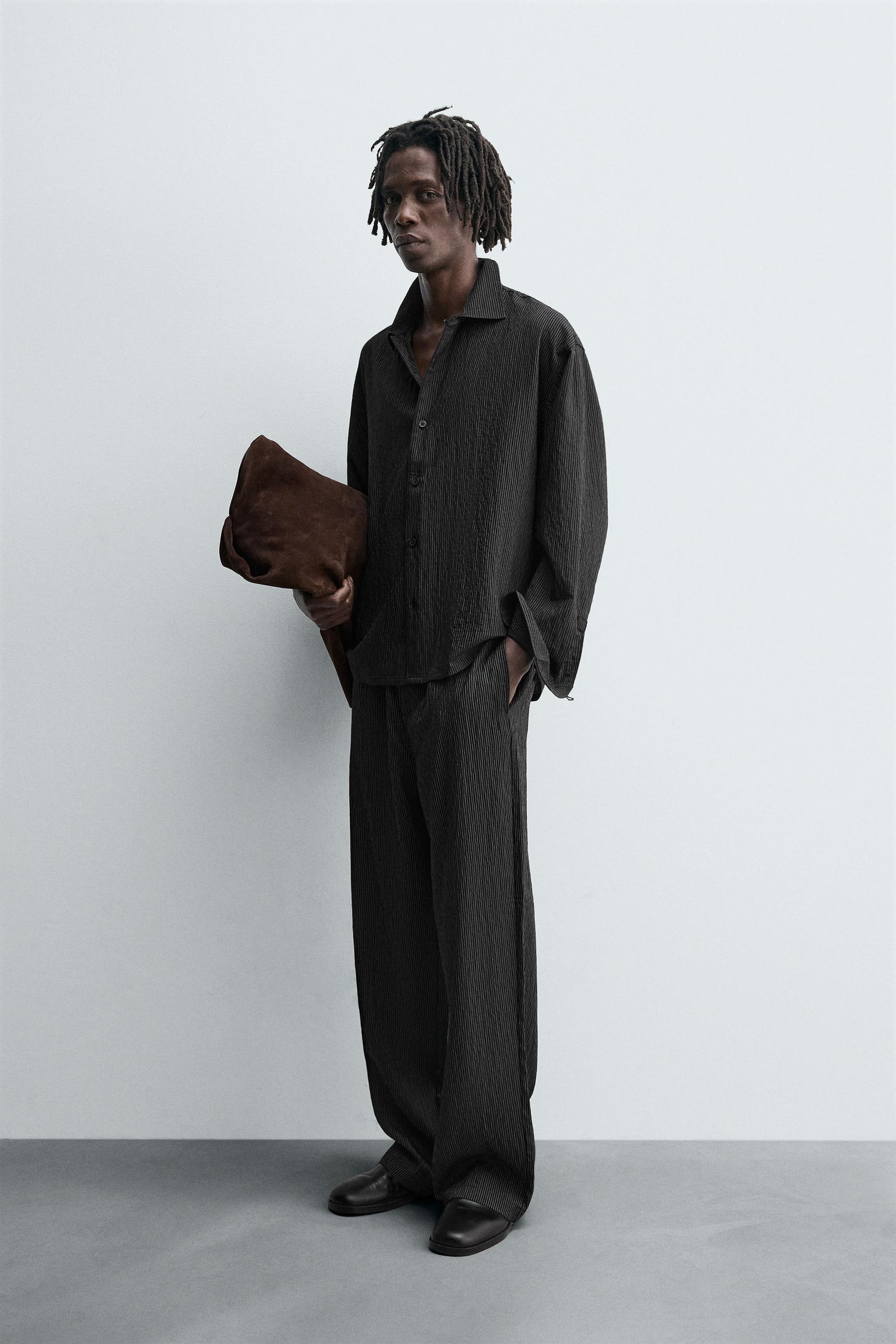 STRIPED FLOWING TROUSERS - Image 4