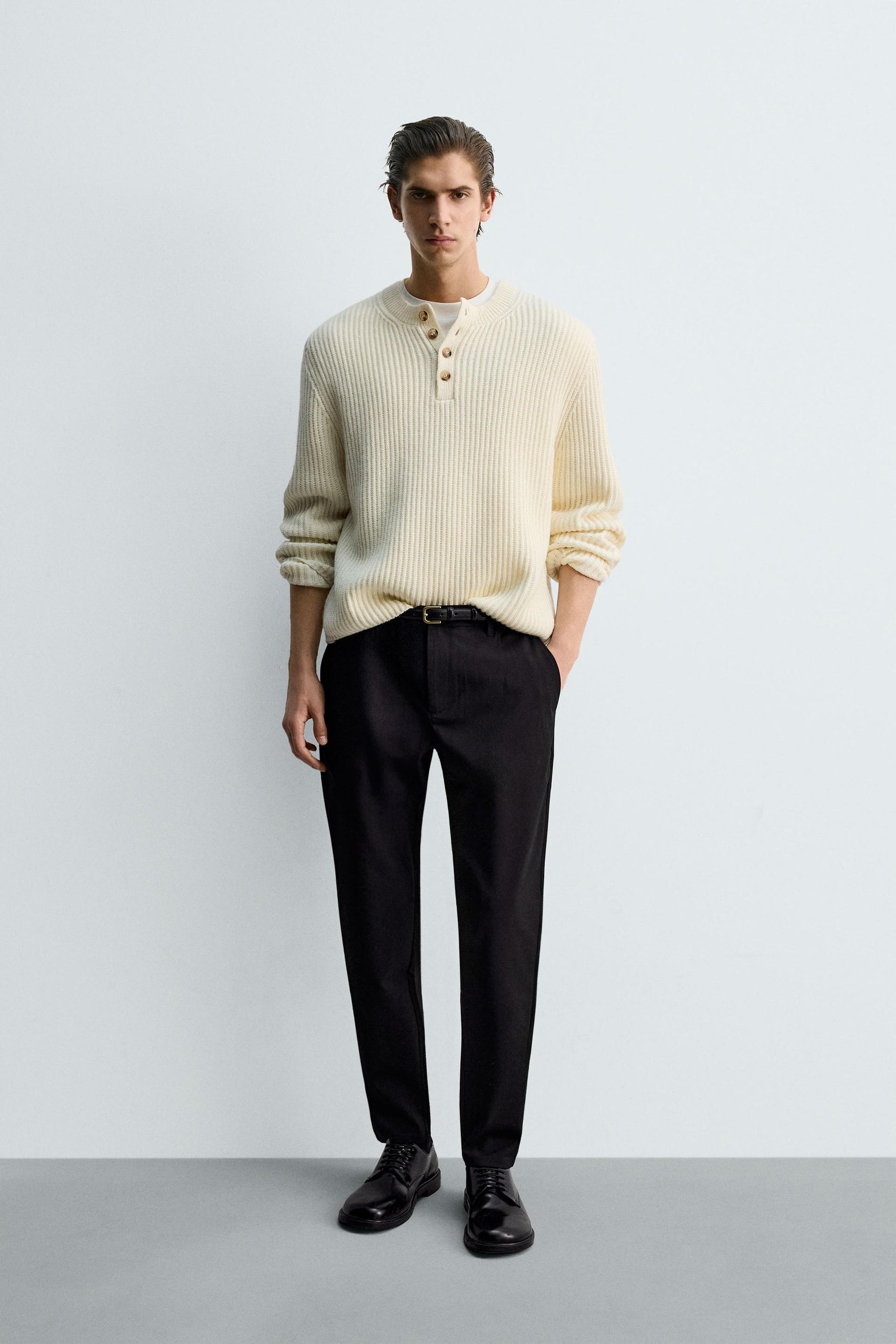 SLIM FIT COMFORT TROUSERS - Image 1