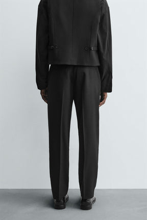 TEXTURED SUIT TROUSERS - Image 3