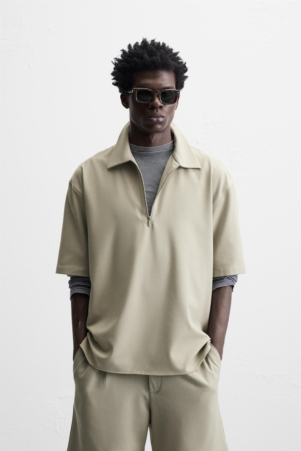 TECHNICAL ZIP-UP POLO SHIRT - Image 2
