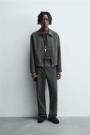 REGULAR FIT JOGGER WAIST TROUSERS - Image 1