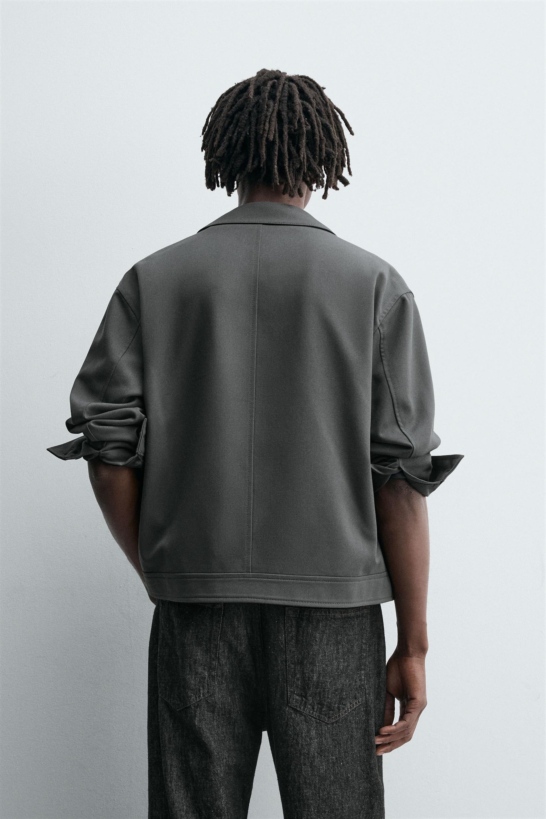 REGULAR FIT ZIP-UP OVERSHIRT - Image 3