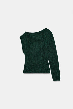ASYMMETRIC TEXTURED KNIT JUMPER - Image 6