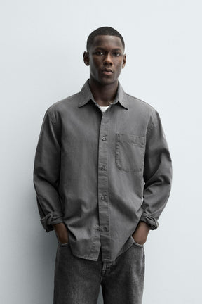 WASHED TWILL TEXTURED SHIRT - Image 2