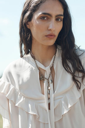 Ruffled Bow Blouse Limited