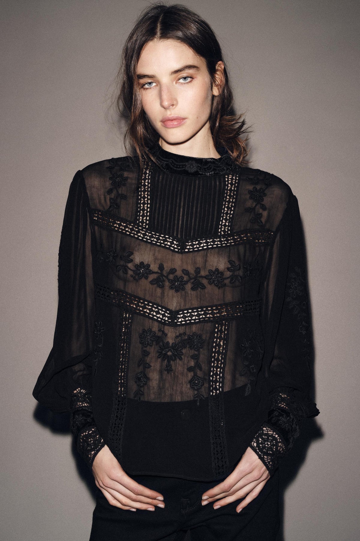 Velvet Lace Blouse