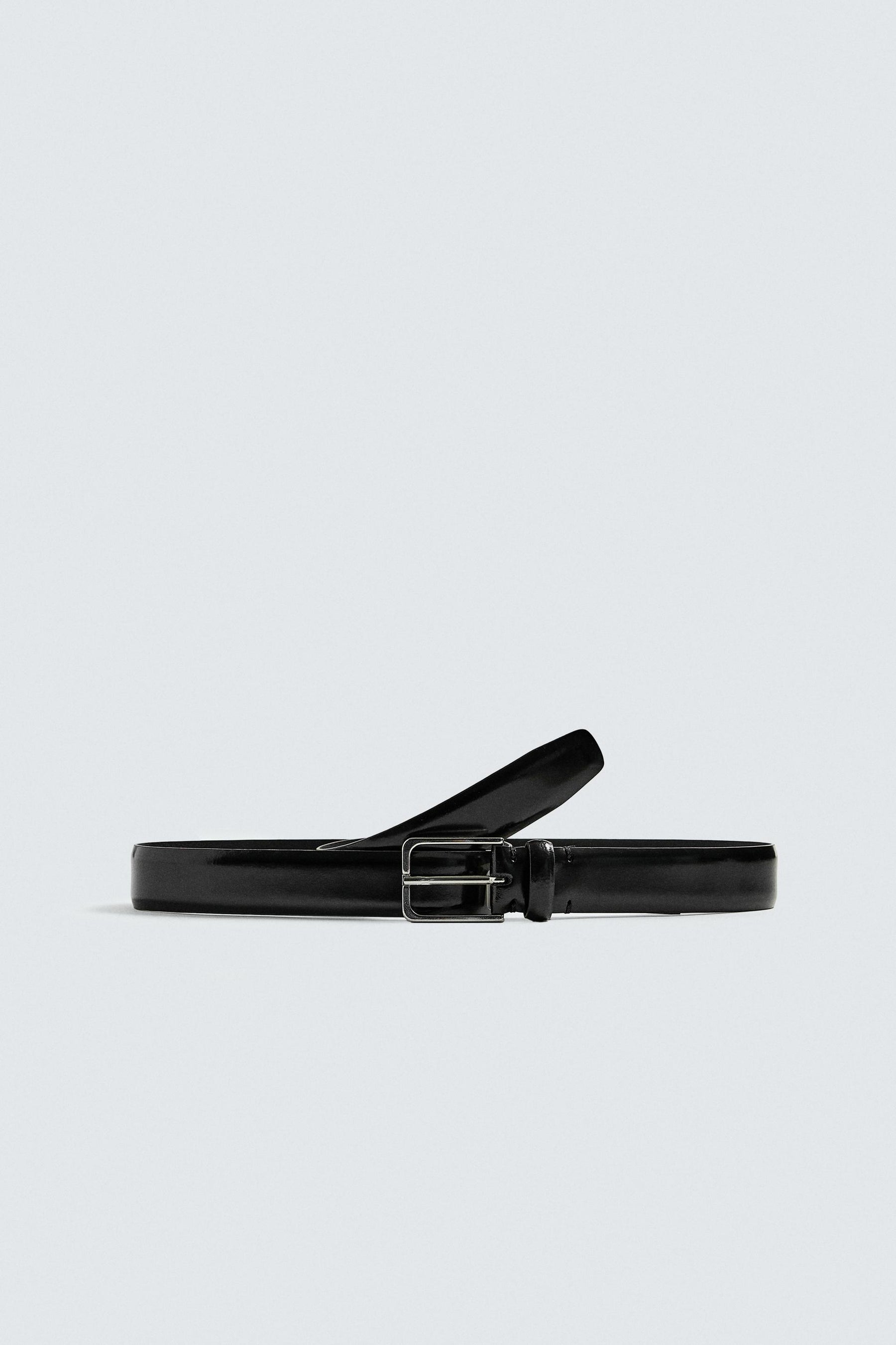 TOPSTITCHED LEATHER BELT - Image 3