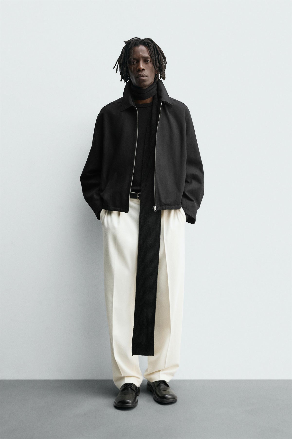 TEXTURED ZIP-UP JACKET - Image 1