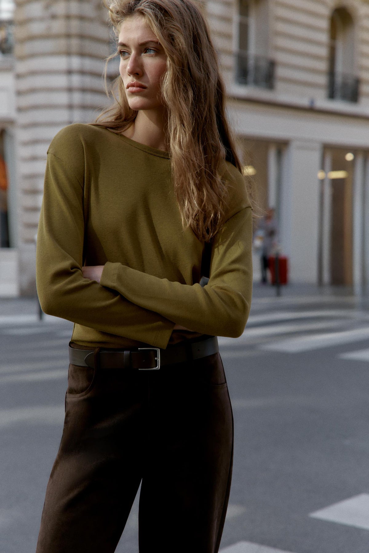 RIBBED LONG SLEEVE SHIRT