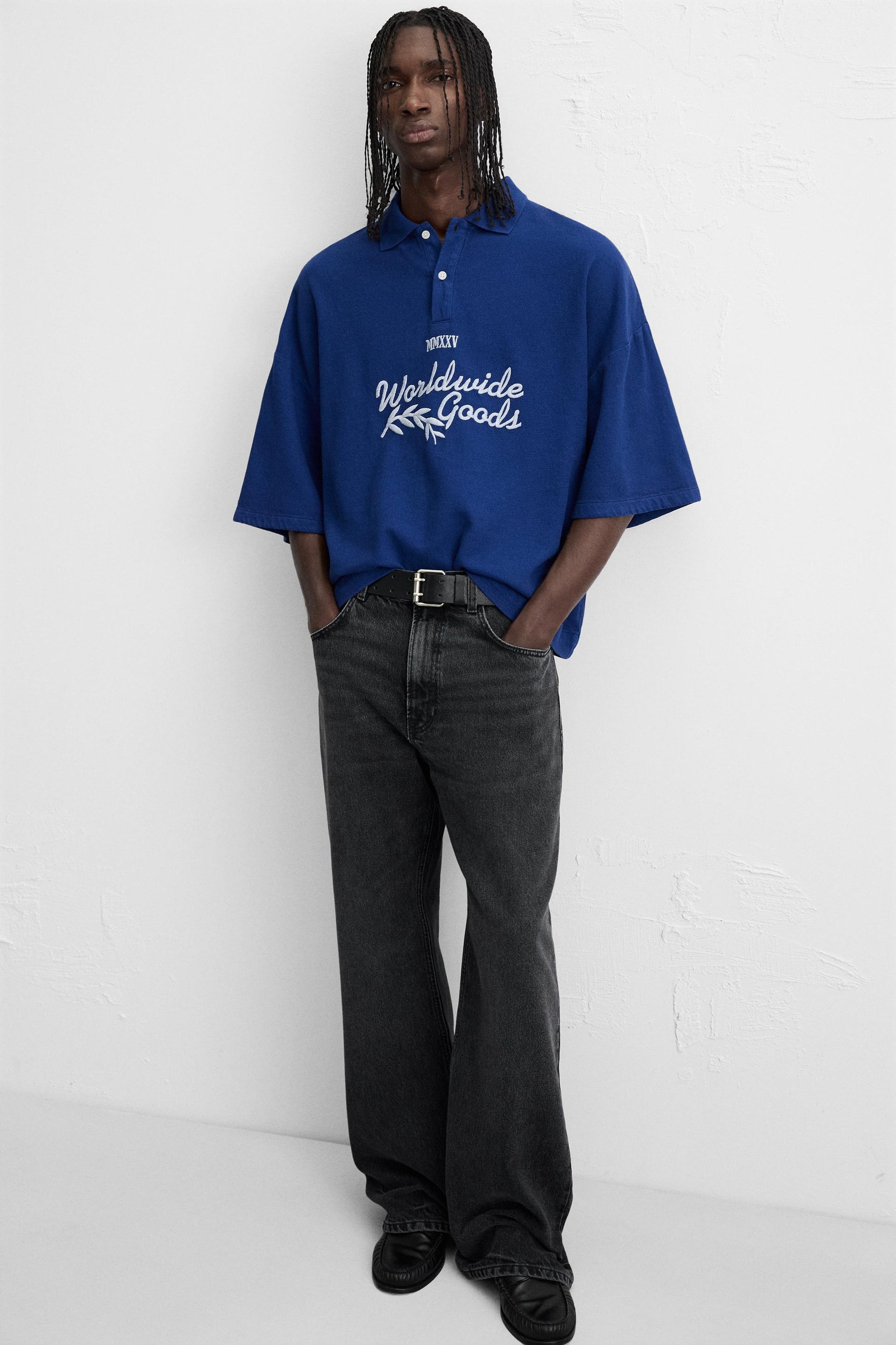 EMBROIDERED TEXT POLO SHIRT - Image 6