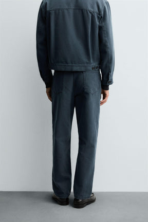 WASHED STRAIGHT-LEG TROUSERS - Image 3