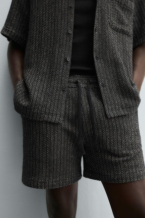 JACQUARD TEXTURED BERMUDA SHORTS - Image 5