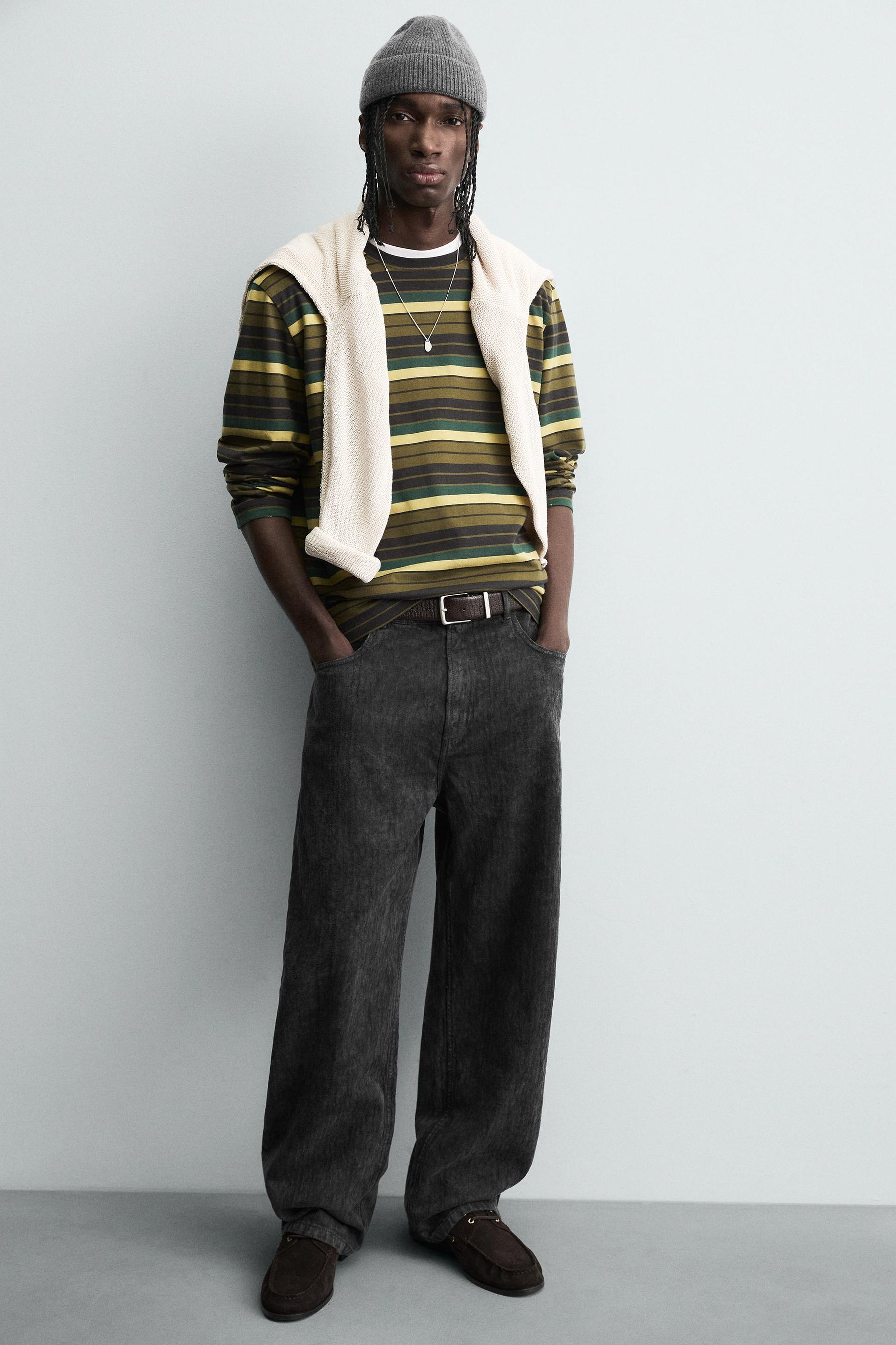 FADED PRINT BAGGY FIT TROUSERS - Image 4