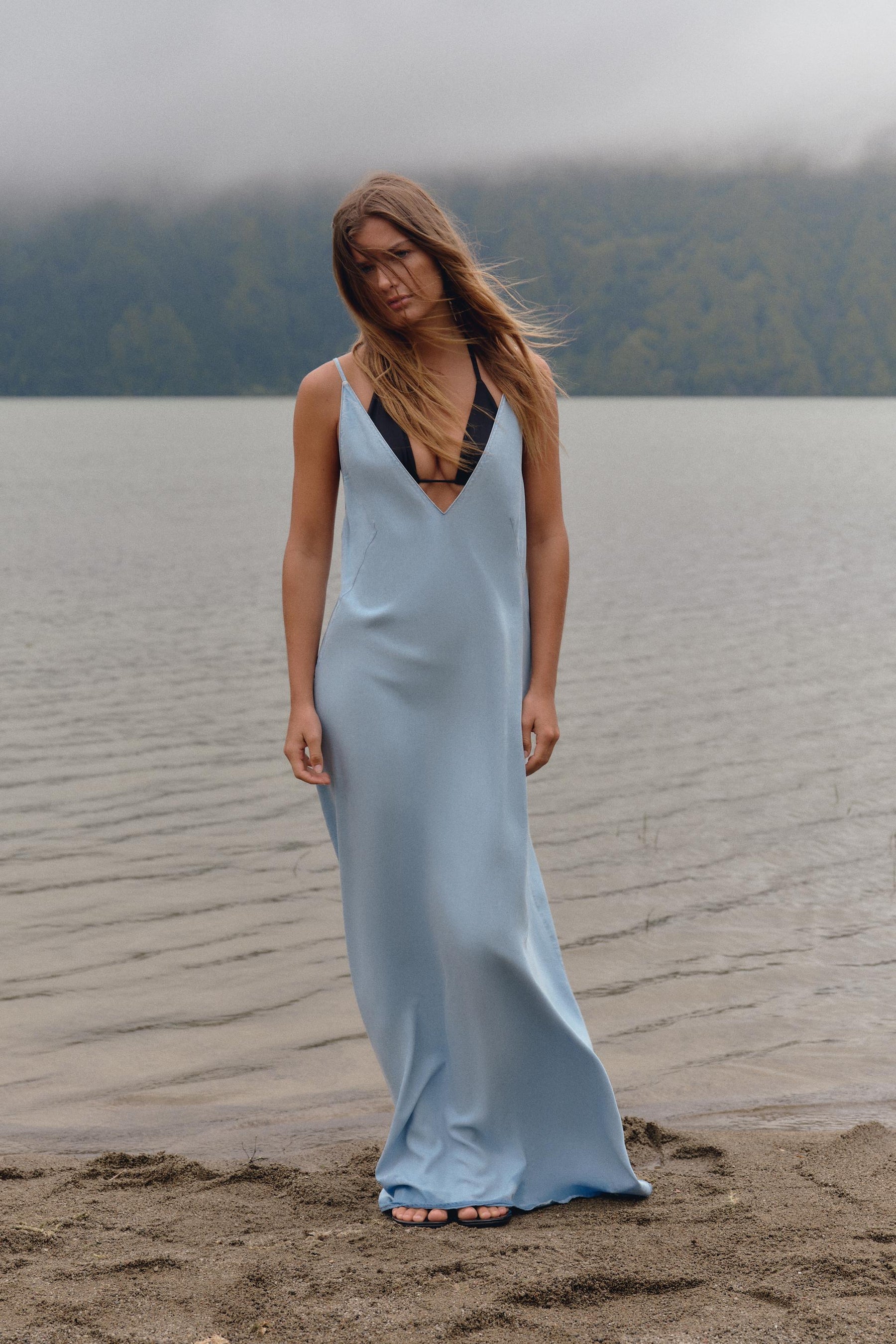 FLOWING MIDI DRESS - Image 1