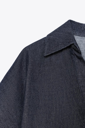 Denim shirt with collar