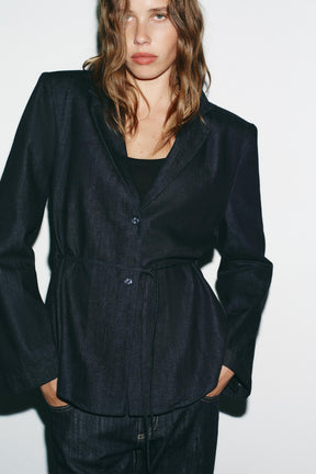 Belted Shirt Blazer