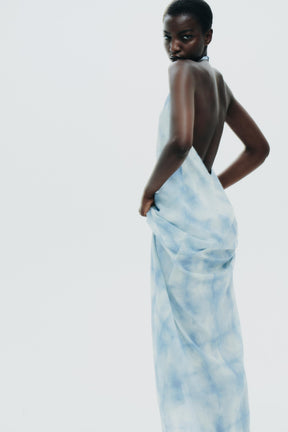 Tie-Dye Halter Dress