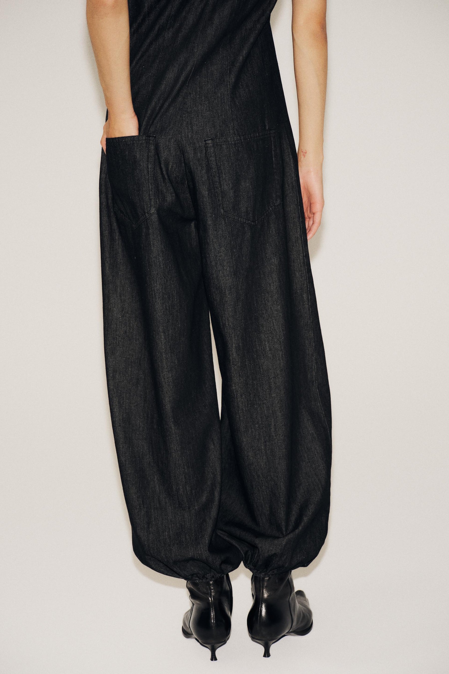 Denim Bandeau Jumpsuit