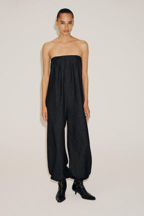 Denim Bandeau Jumpsuit