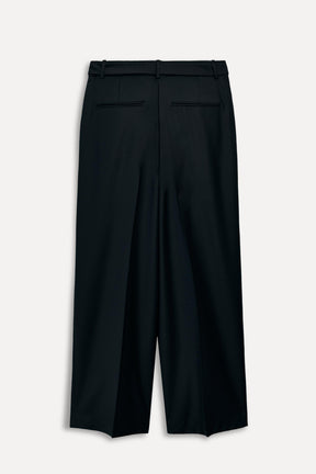 Wool-Blend Trousers with Belt