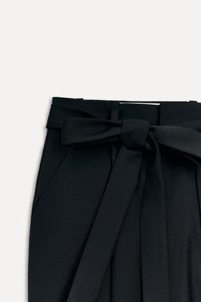 Wool-Blend Trousers with Belt