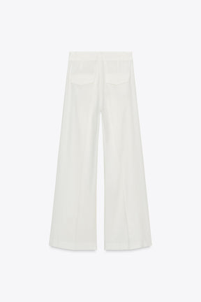 PLEATED TROUSERS WITH FLAPS