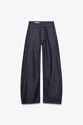 DENIM TROUSERS WITH DARTS