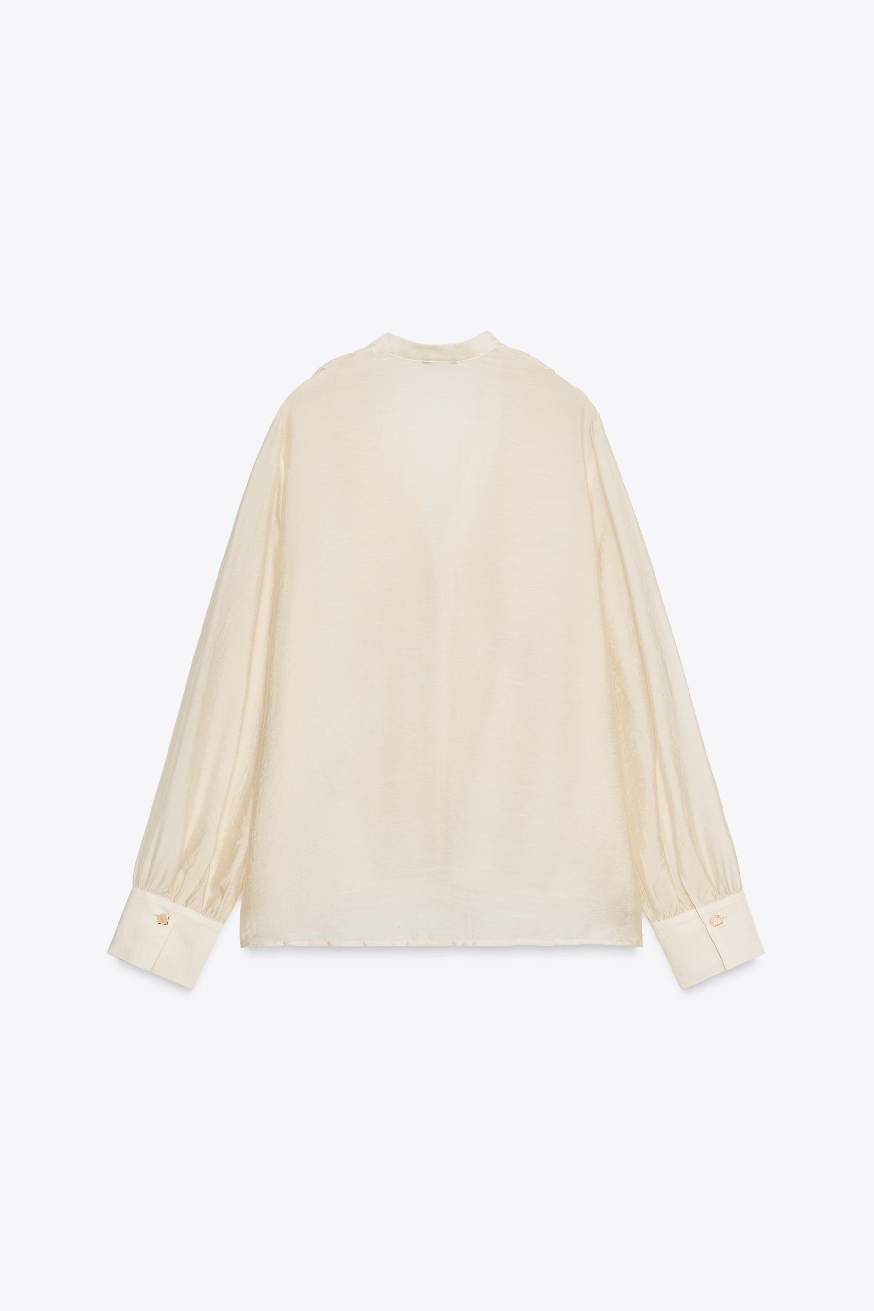 Ruffled Tie-Neck Blouse