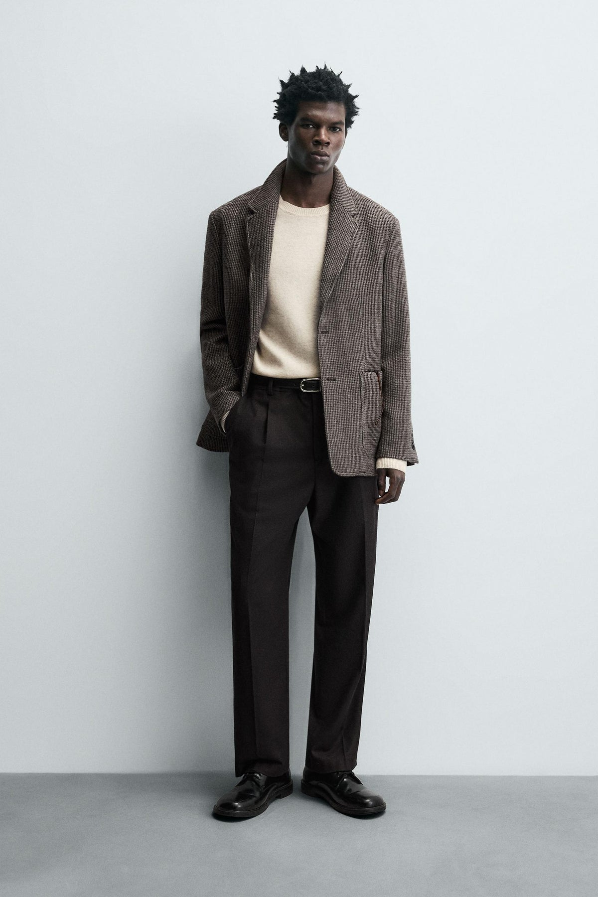 LIMITED EDITION WOOL TEXTURED BLAZER - Image 1
